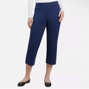 Land's end Women's Shore Knit Capri Pants Stretch Waist Pull On 23'Inseam Size S